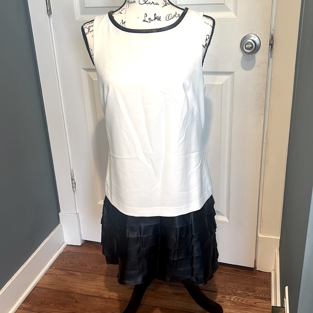 Ann Taylor Dress with Leather Bottom ruffles size 8 2/$30❤️❤️❤️❤️